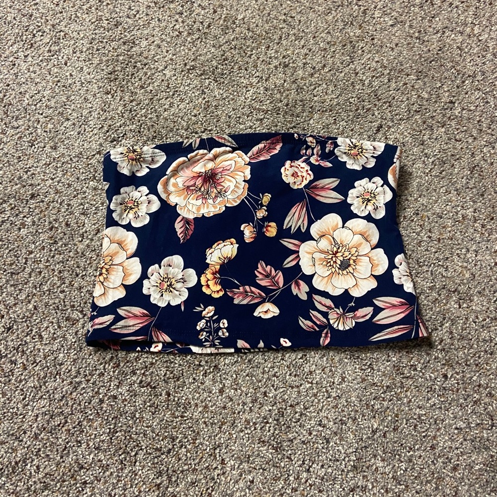 Floral tube top